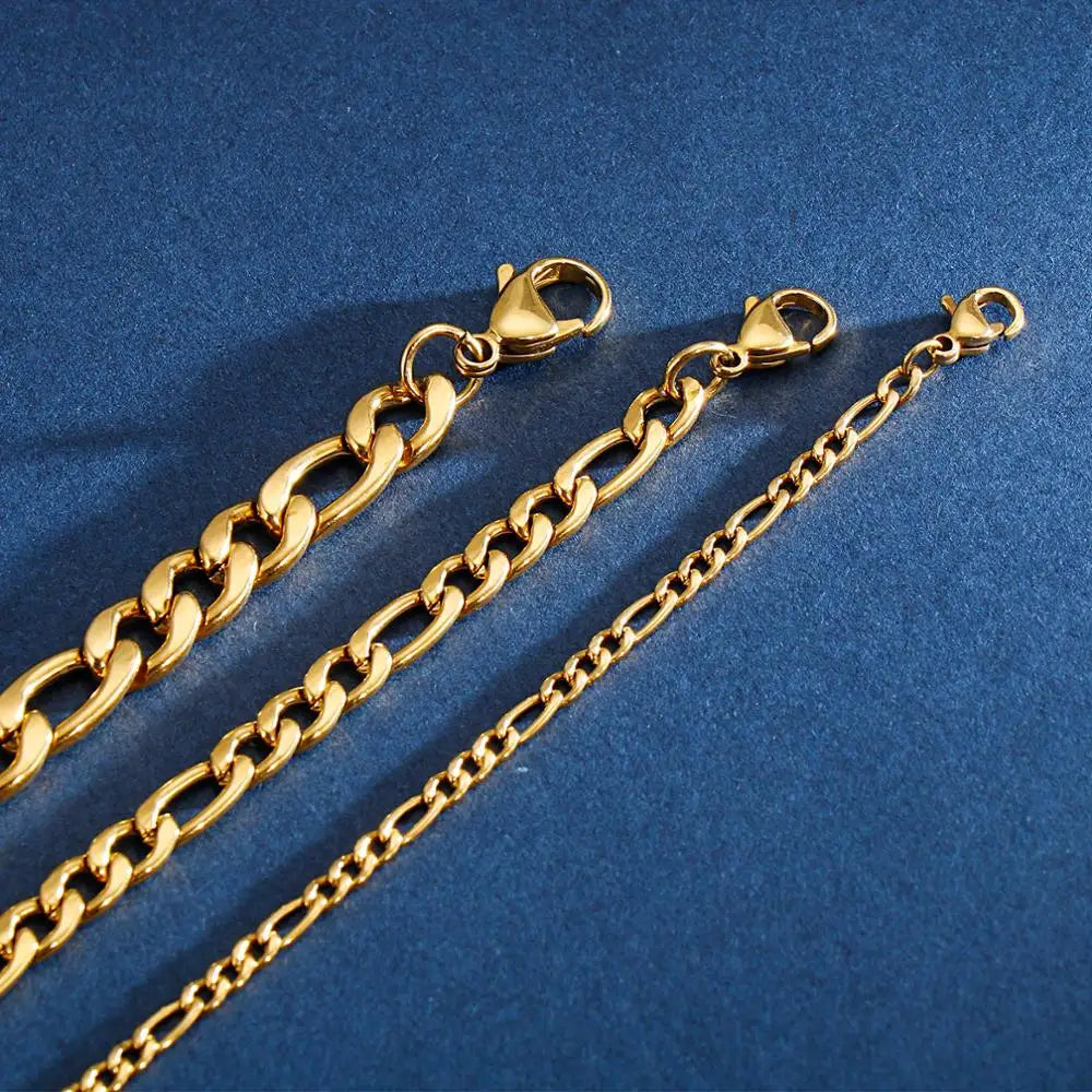 Gold figaro bracelet