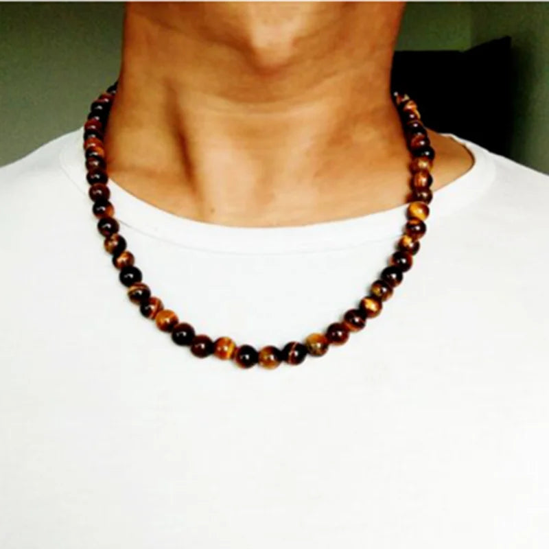 Beaded necklace for men