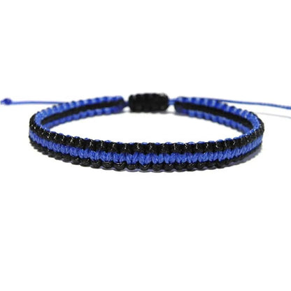 Thin blue line bracelet