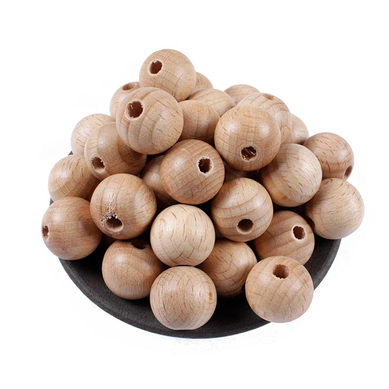 Wood craft beads