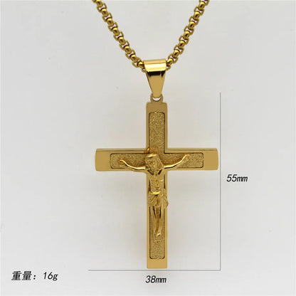 Silver crucifix necklace