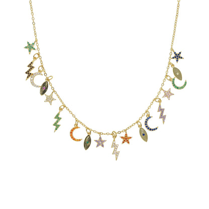 Multi charm necklace