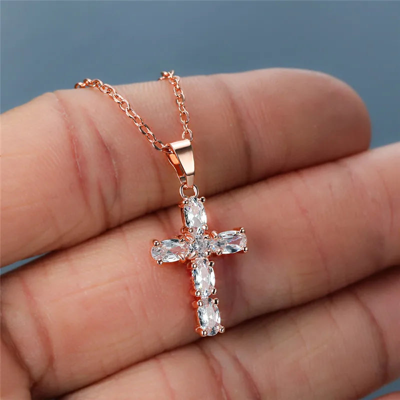 Crystal cross pendant