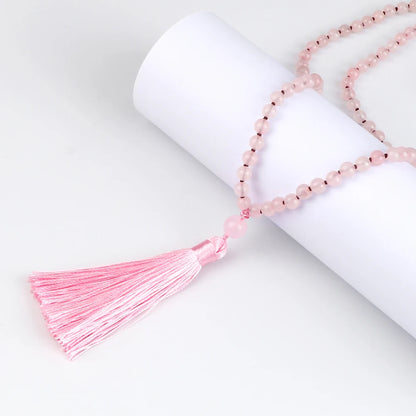 Pink bead necklace