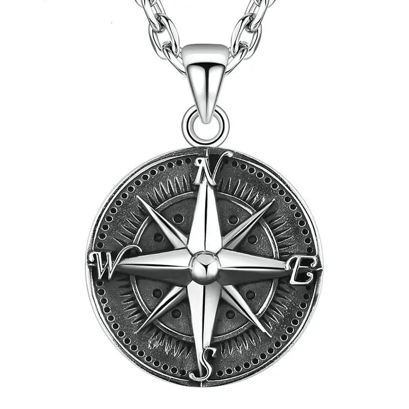 Mens compass pendant