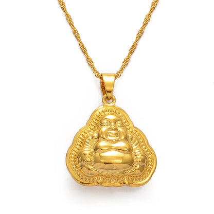 Gold buddha necklace