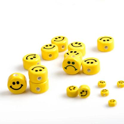 Smiley face beads