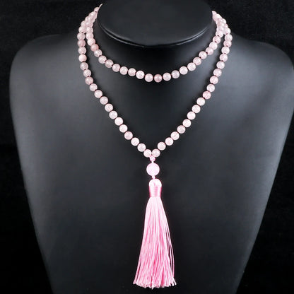 Pink bead necklace