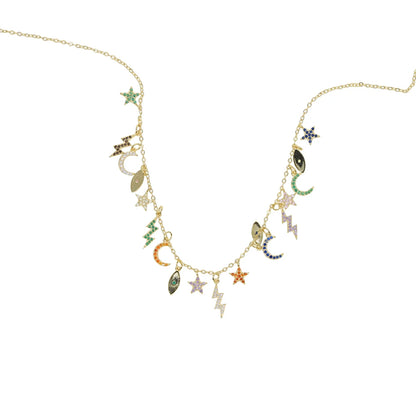 Multi charm necklace