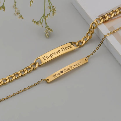 Gold name bracelet