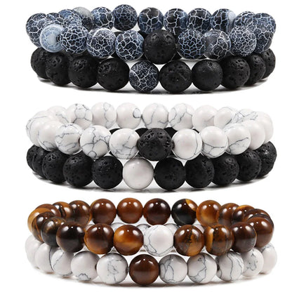 Stone bead bracelets