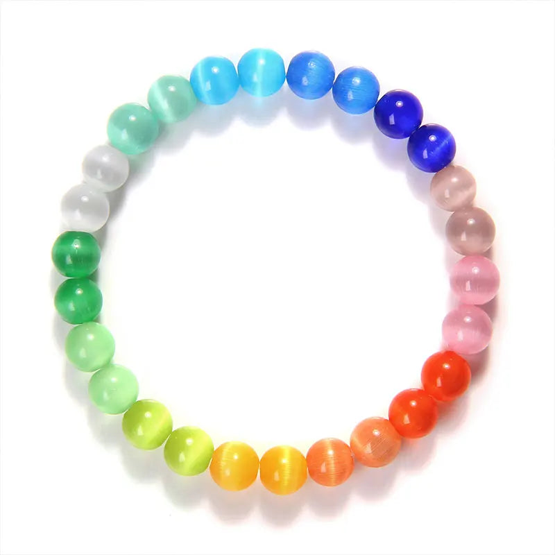 Rainbow bead bracelet