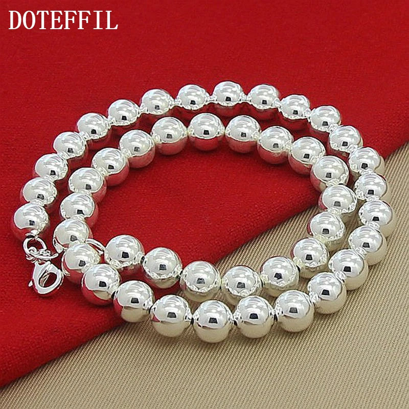 Silver ball necklace