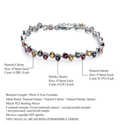 Garnet tennis bracelet