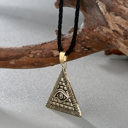 Pyramid eye necklace