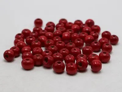 Red wooden beads