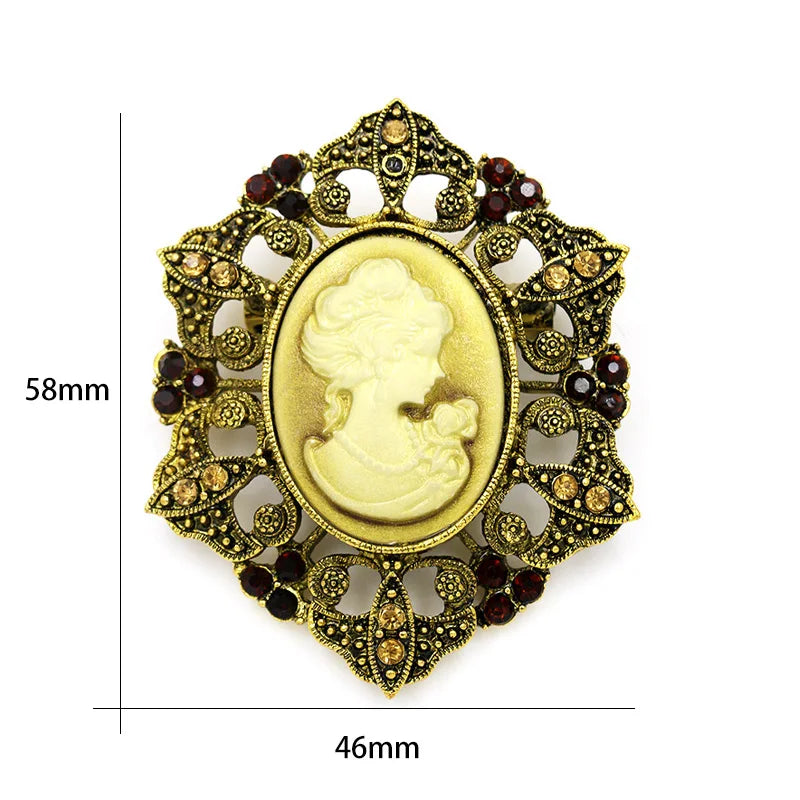 Black cameo brooch