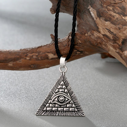 Pyramid eye necklace