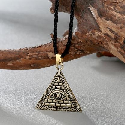 Pyramid eye necklace