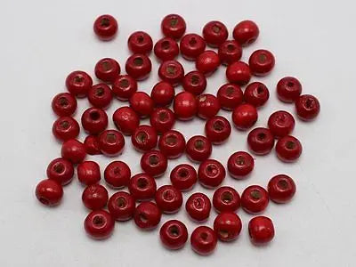 Red wooden beads