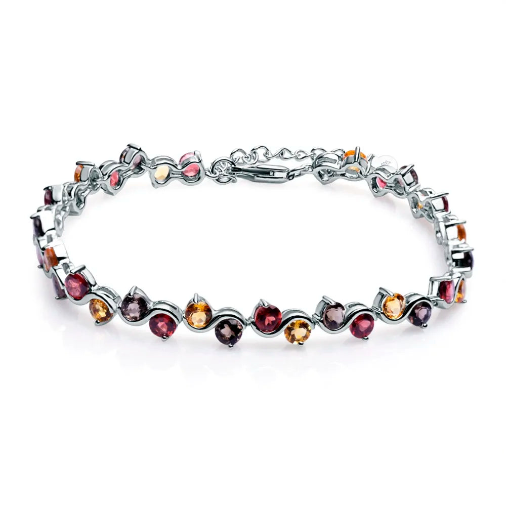 Garnet tennis bracelet