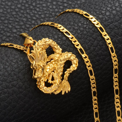 Gold dragon necklace