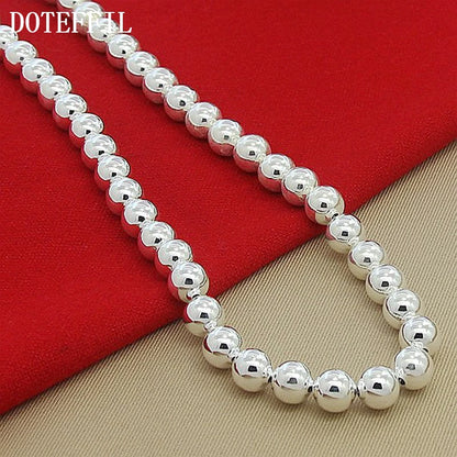 Silver ball necklace