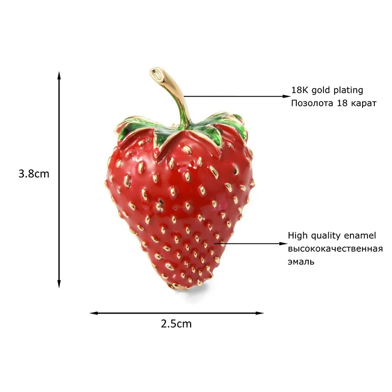 Strawberry brooch