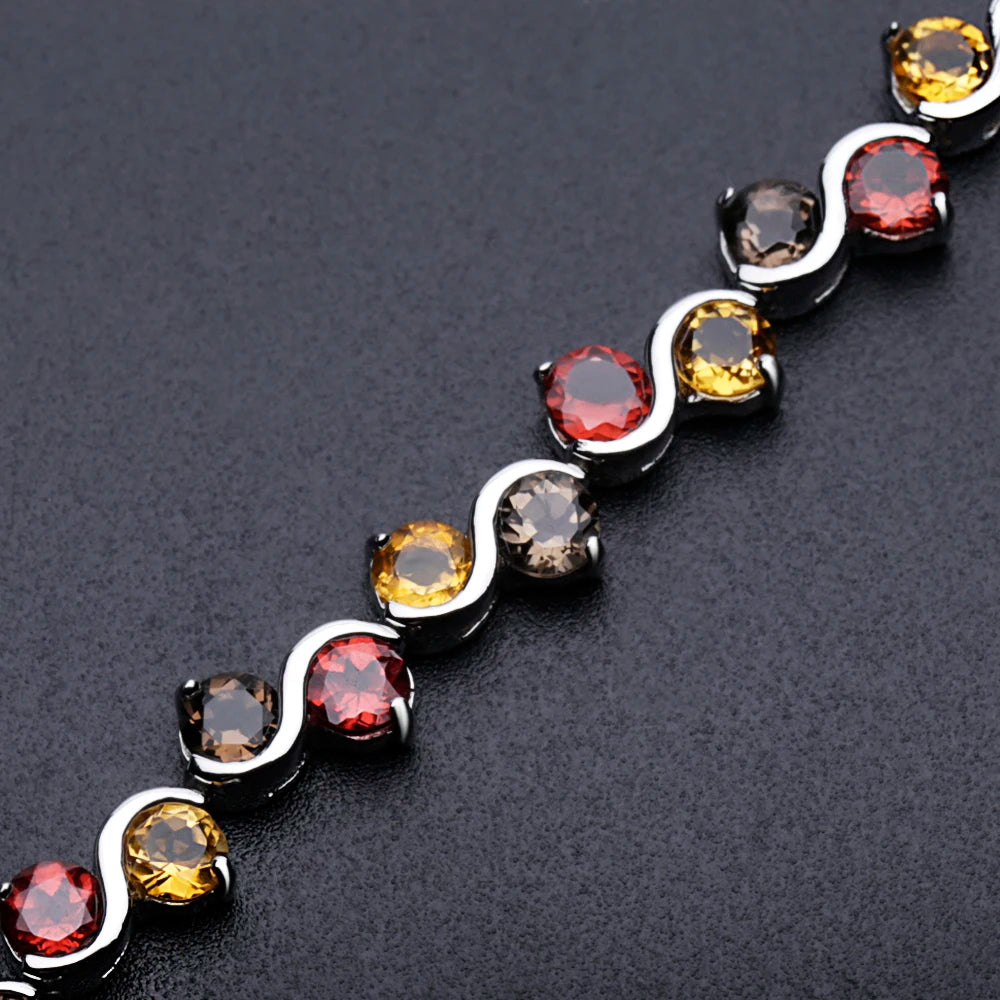 Garnet tennis bracelet