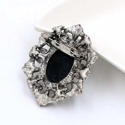 Black cameo brooch