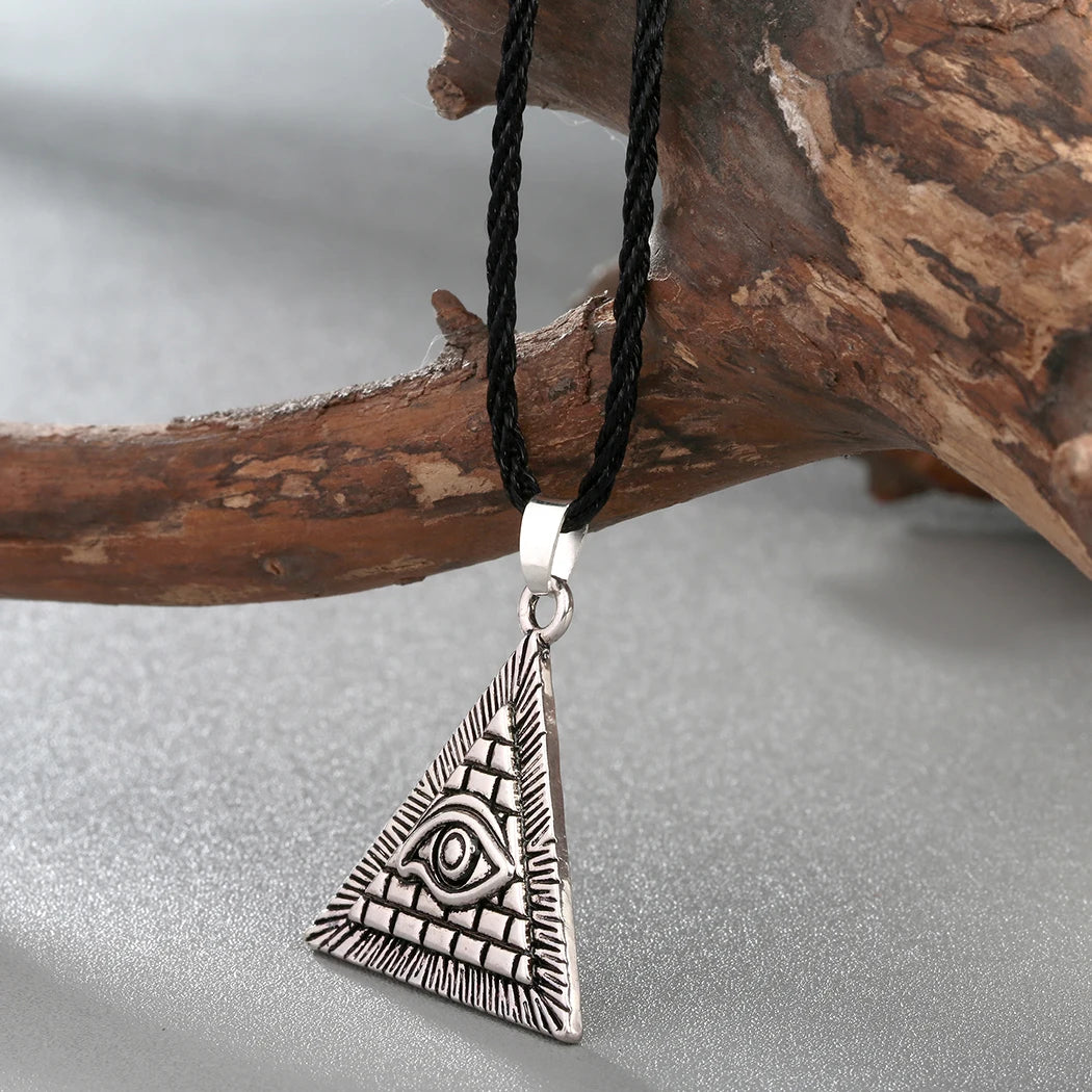 Pyramid eye necklace