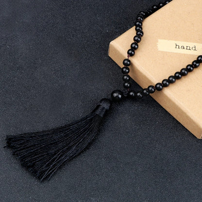 Black stone necklace