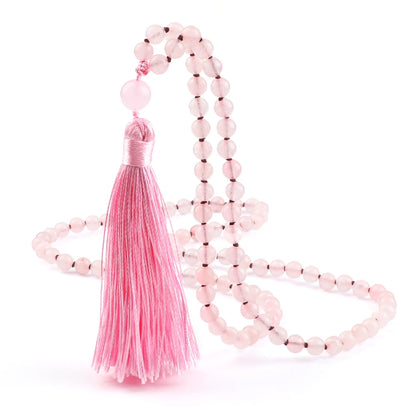 Pink bead necklace