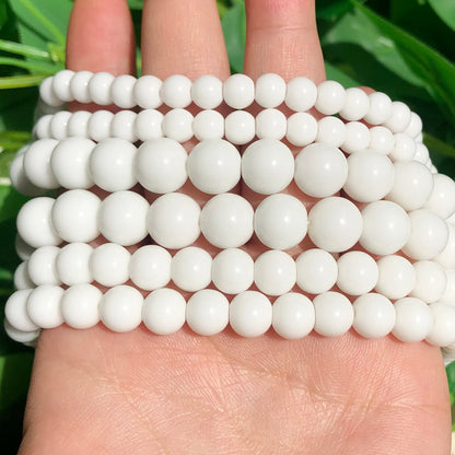 White beads