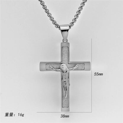 Silver crucifix necklace