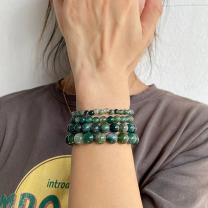 Moss agate bracelet