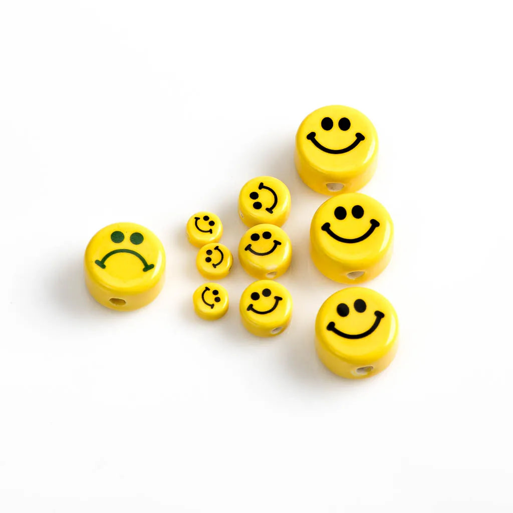 Smiley face beads