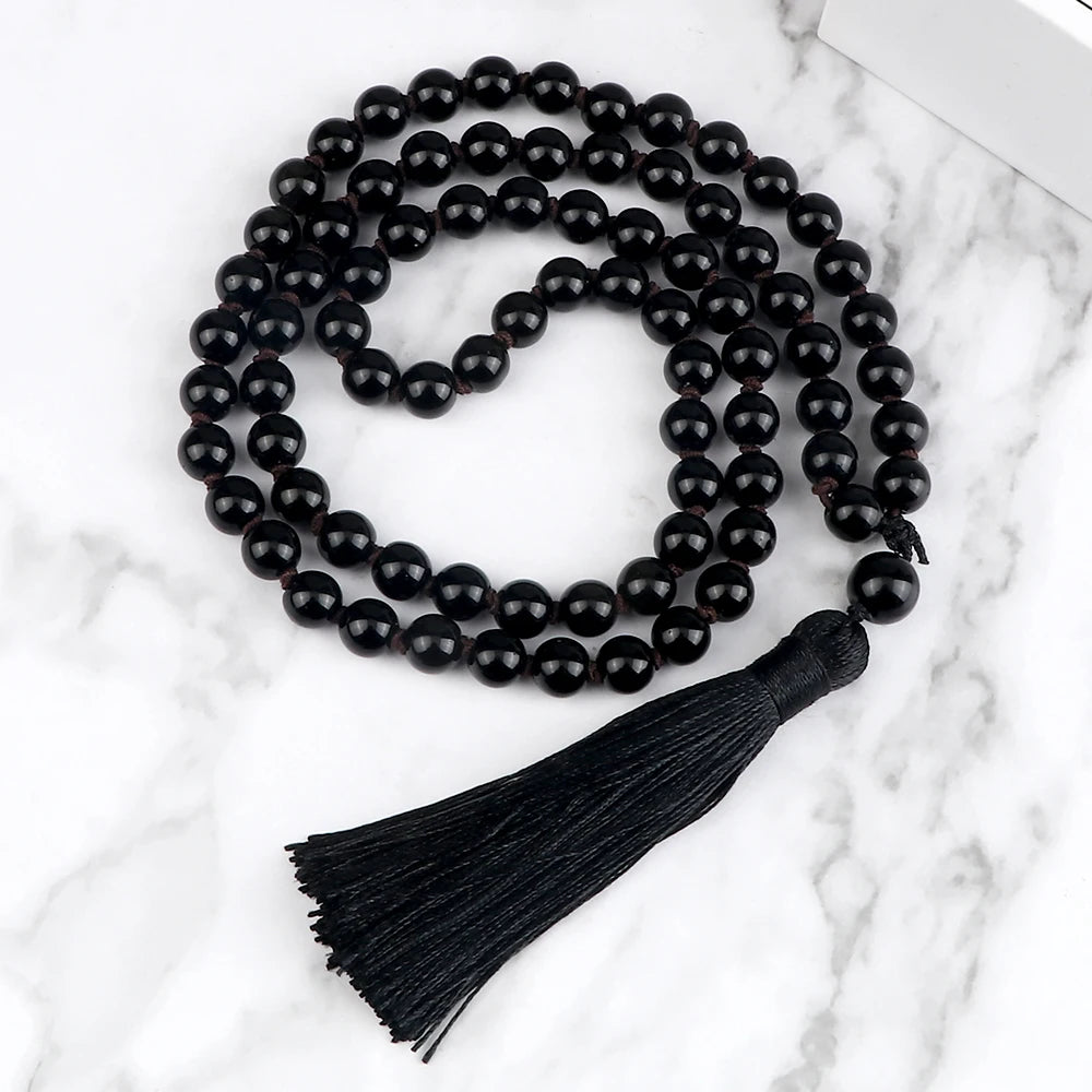 Black stone necklace