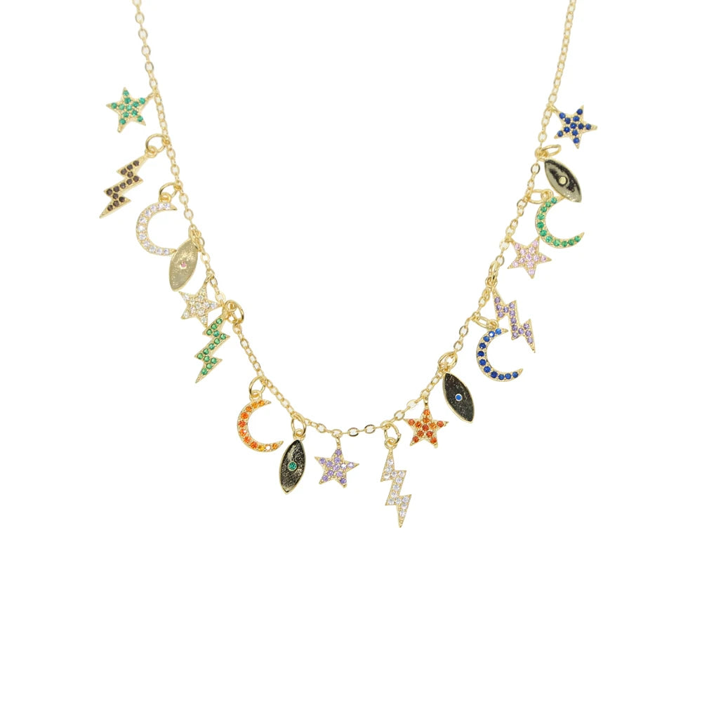 Multi charm necklace