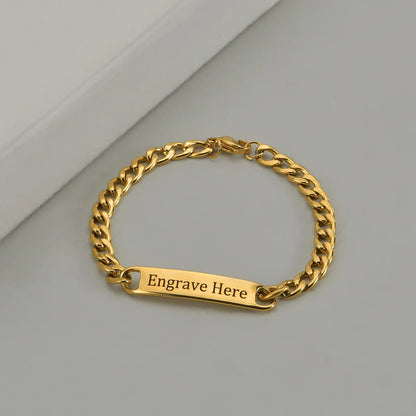 Gold name bracelet