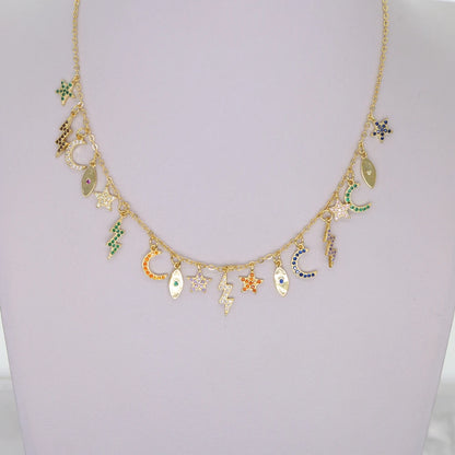 Multi charm necklace