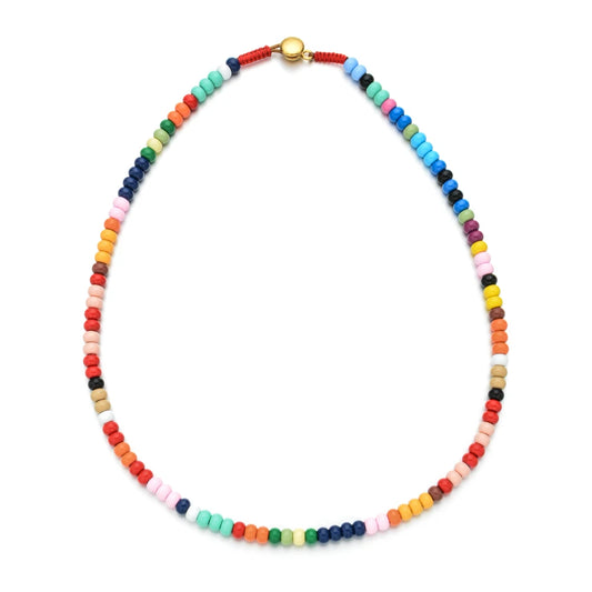 Rainbow bead necklace