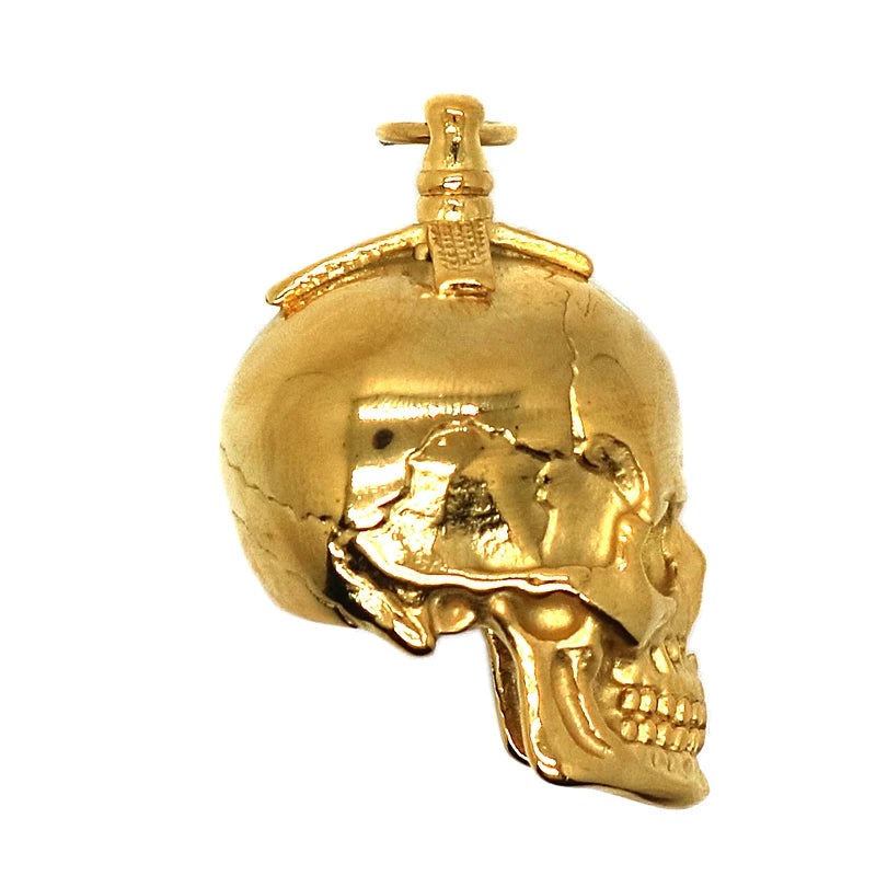 Gold skull pendant