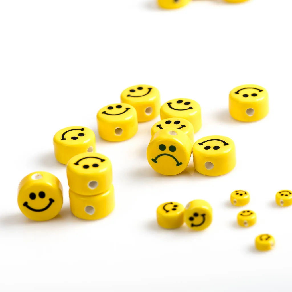 Smiley face beads