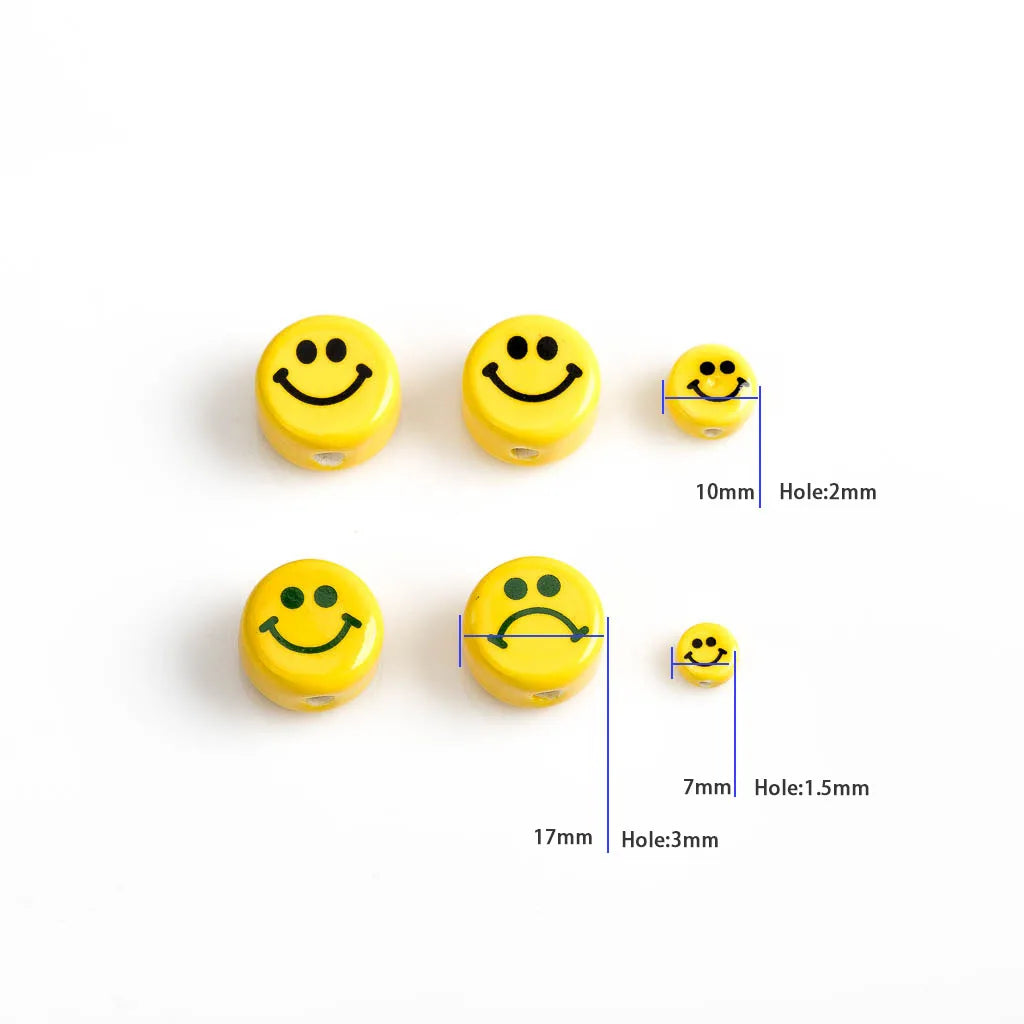 Smiley face beads