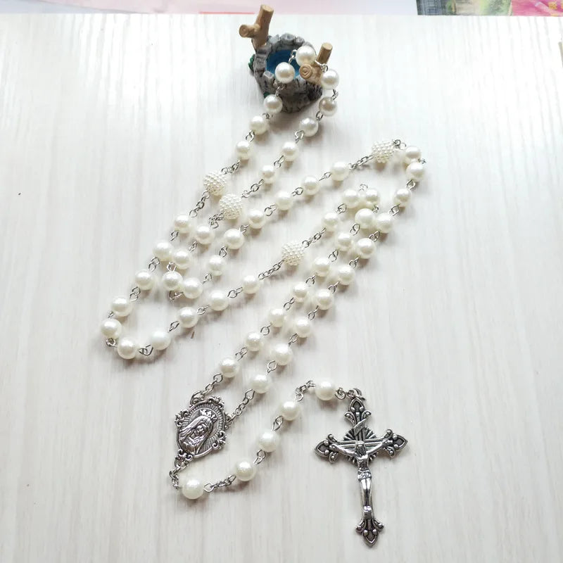 cross pearl necklace