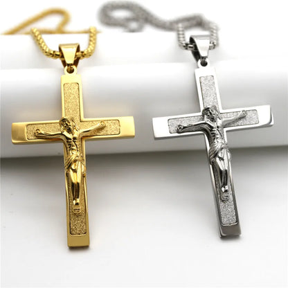 Silver crucifix necklace