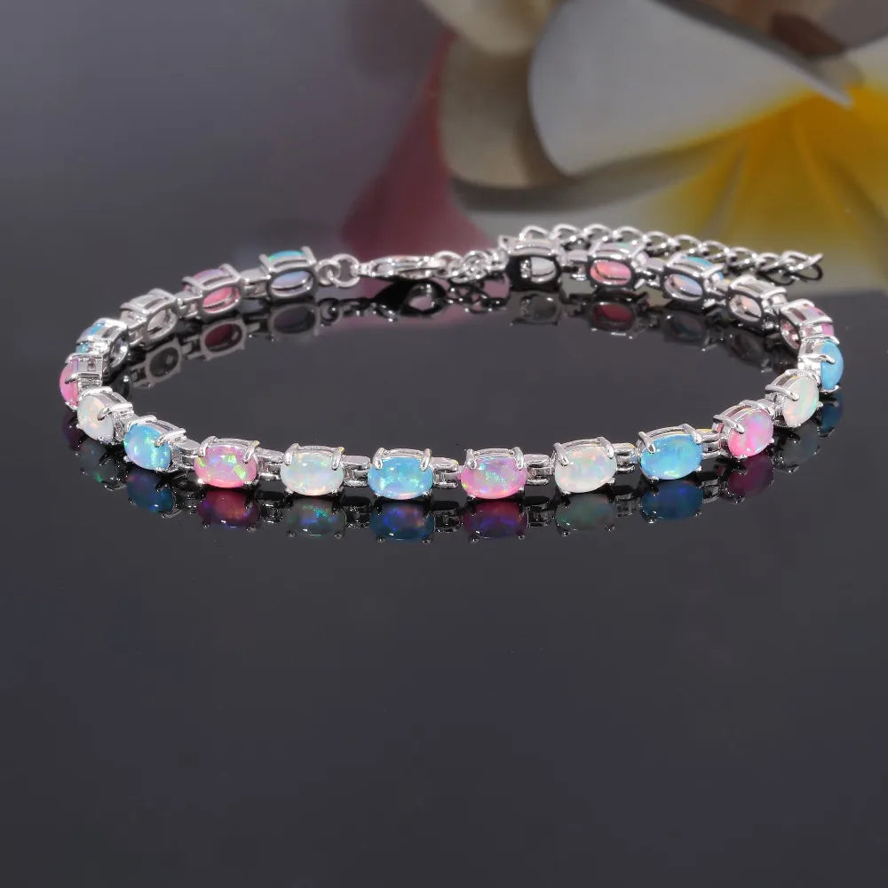 Opal tennis bracelet