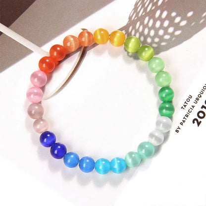 Rainbow bead bracelet