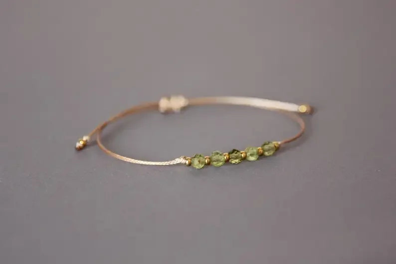 August birthstone bracelet